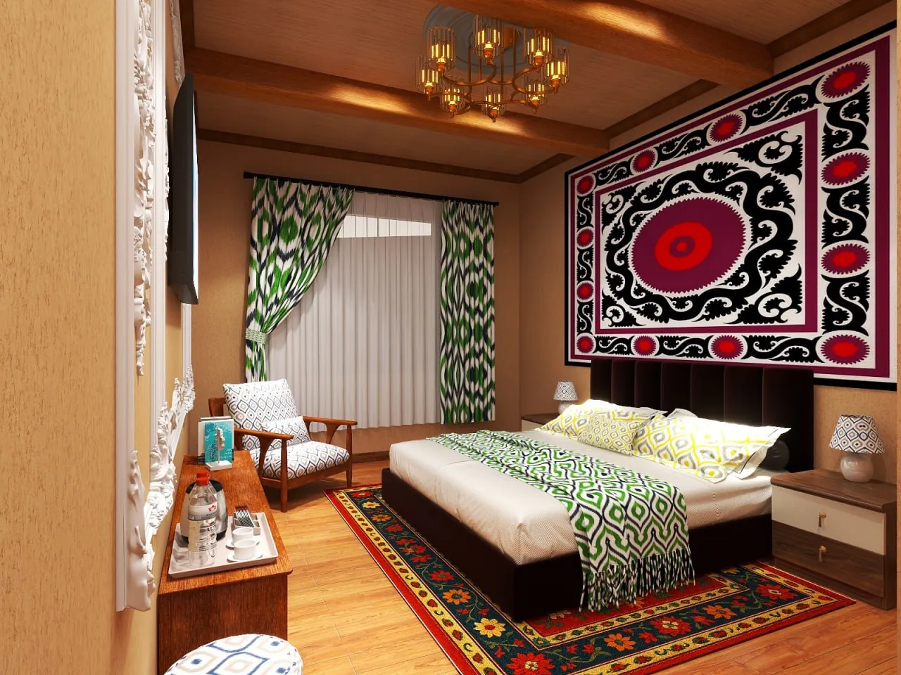 Concept visualisation of a double room