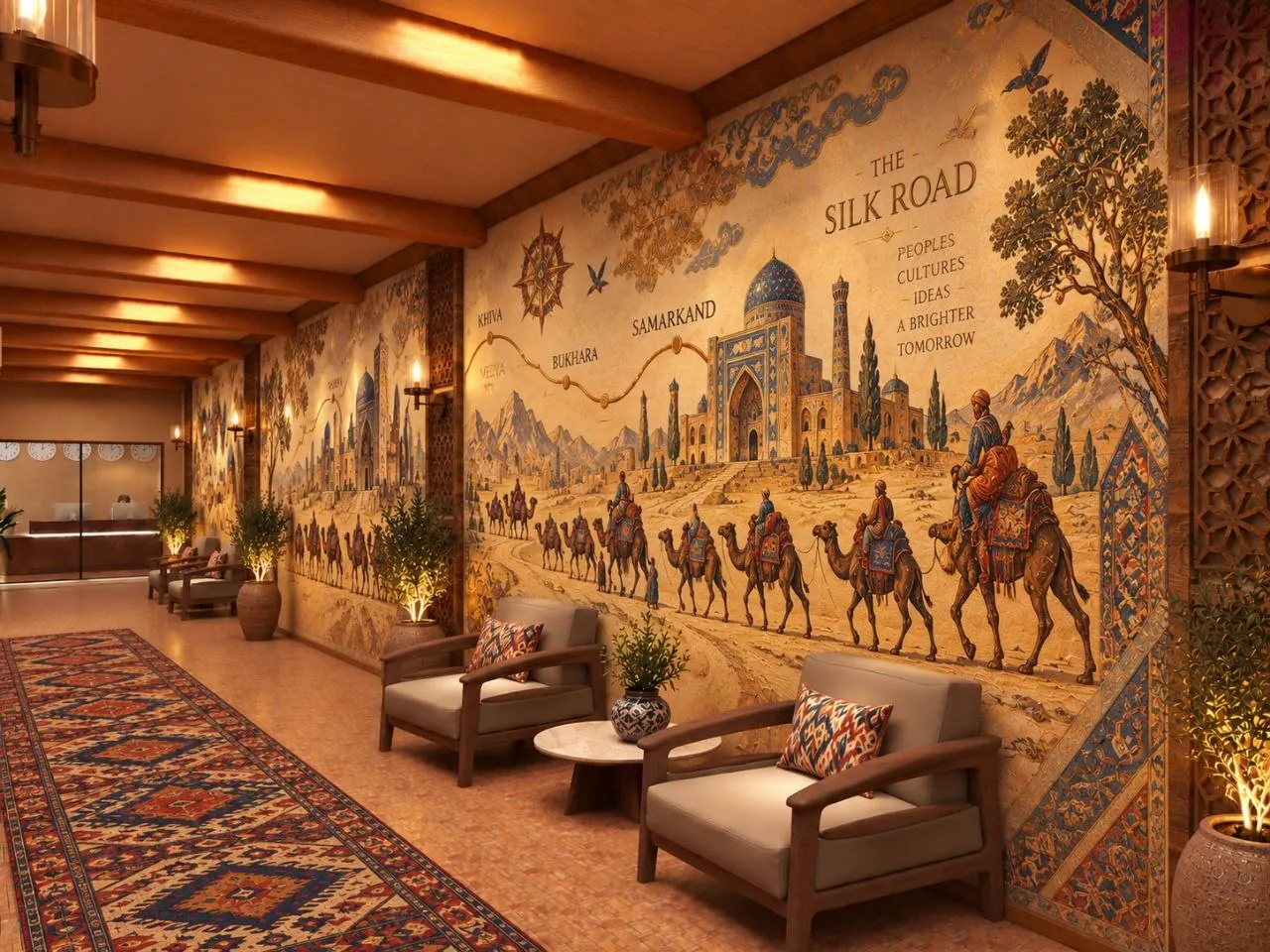 Concept visualisation of the Silk Road mural corridor